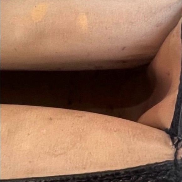 Hermes black color leather snap button pouch size GM - Picture 9 of 10